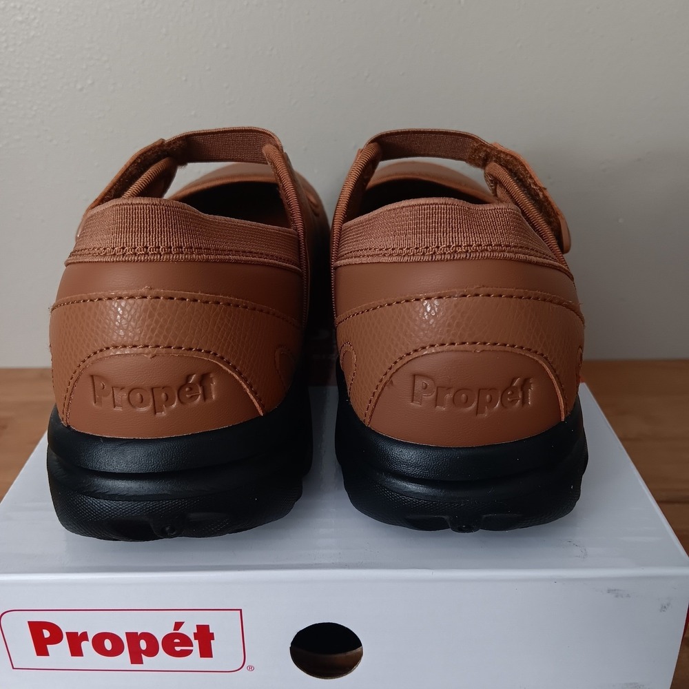 Propet Onalee Mary Jane Sneakers Womens 6.5 Brown NWB Faux Leather Hook Loop - Picture 3 of 8